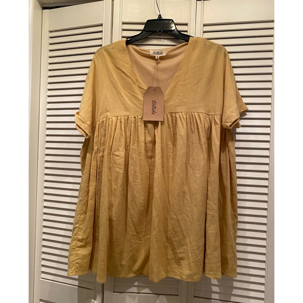 Listicle mustard tunic